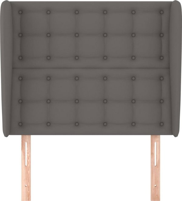 vidaXL Κεφαλάρι uszak, γκρι, 103x23x118/128 cm, τεχνητό δέρμα