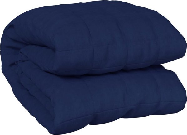 vidaXL Βαριά κουβέρτα, μπλε, 150x200 εκ, 7 κιλά, ύφασμα