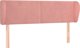 vidaXL Μαξιλάρι κεφαλής uszak, ροζ, 147x23x78/88 cm, βελούδο