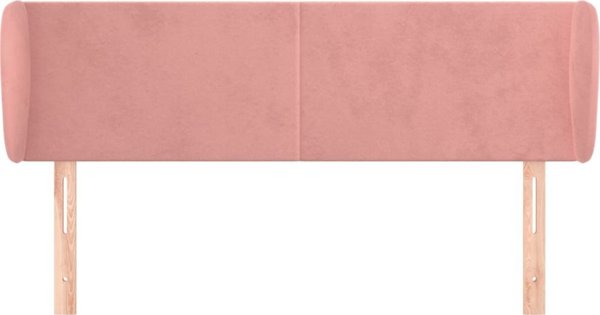 vidaXL Μαξιλάρι κεφαλής uszak, ροζ, 147x23x78/88 cm, βελούδο
