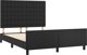 vidaXL Κρεβατοκάμαρα με κεφαλάρι, μαύρη, 140x200 cm, με τεχνητό δέρμα