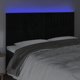 vidaXL προσκέφαλο κρεβατιού με LED, μαύρο, 160x5x118/128 εκ., βελούδο