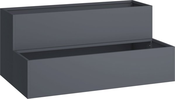 vidaXL Γλάστρα Κήπου από Πλαστικό Ανθρακί 100 x 60 x 45 εκ.