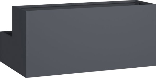 vidaXL Γλάστρα Κήπου από Πλαστικό Ανθρακί 100 x 60 x 45 εκ.
