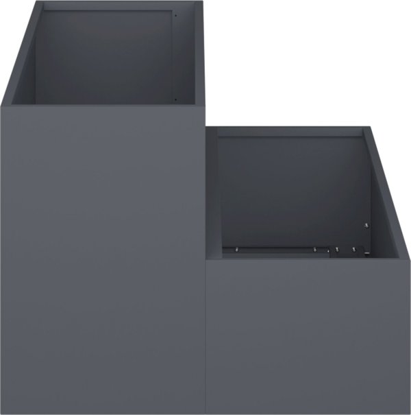 vidaXL Γλάστρα Κήπου από Πλαστικό Ανθρακί 100 x 60 x 45 εκ.