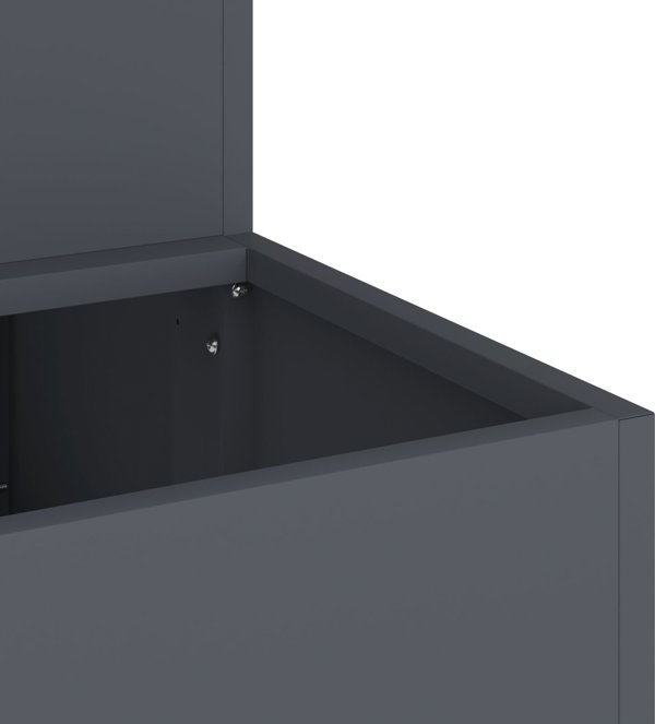 vidaXL Γλάστρα Κήπου από Πλαστικό Ανθρακί 100 x 60 x 45 εκ.