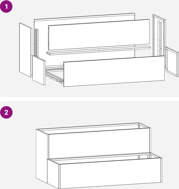 vidaXL Γλάστρα Κήπου από Πλαστικό Ανθρακί 100 x 60 x 45 εκ.