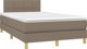 vidaXL Κρεβάτι τύπου continental με στρώμα, taupe, 120x200 cm, ύφασμα