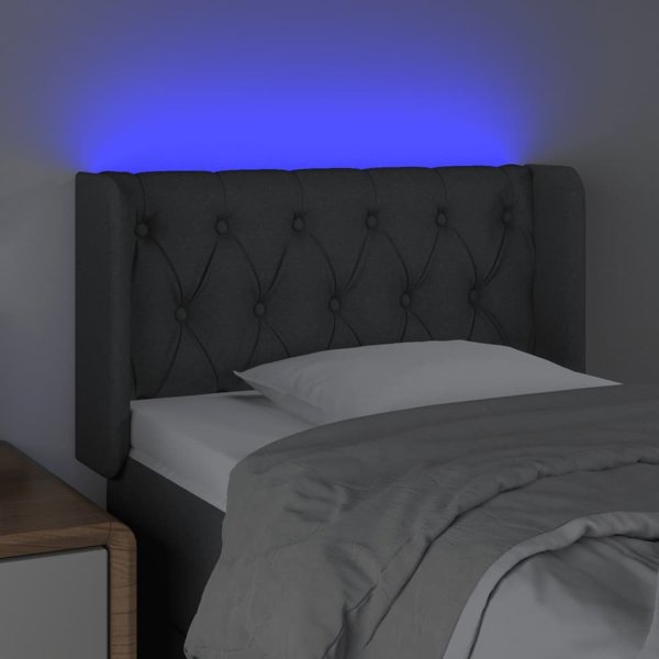 vidaXL Zaglowek do lozkou me LED, skouro gkrizo, 83x16x78/88 cm, yfasma