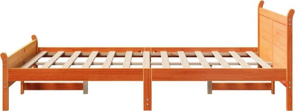 vidaXL Ξύλινο πλαίσιο κρεβατιού 120x190 εκ. πεύκο καφέ