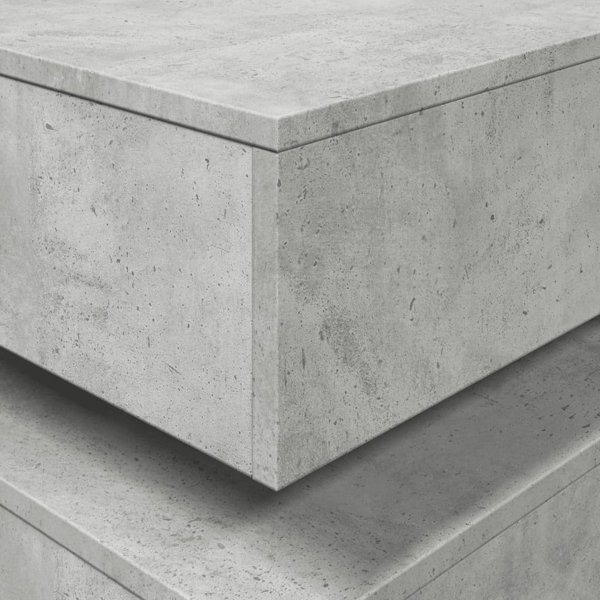 vidaXL Stolik kawowy z oswietleniem LED szarosc betonu 90x50x40 cm