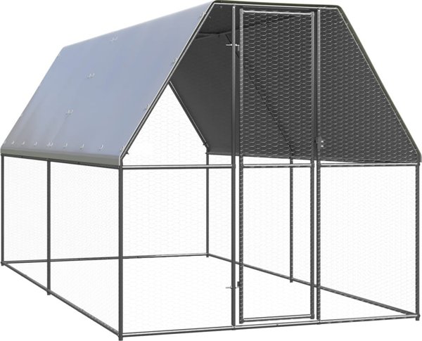 vidaXL εξωτερικό κλουβί για κοτόπουλα, 2x4x2 μ., γαλβανισμένο ατσάλι