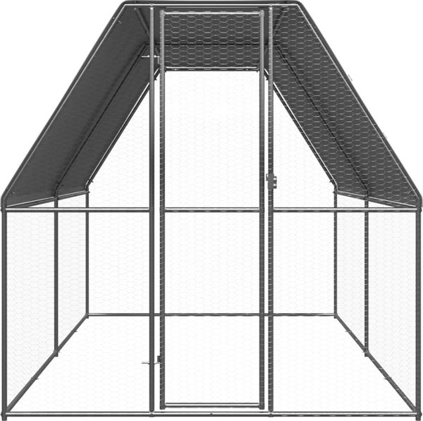 vidaXL εξωτερικό κλουβί για κοτόπουλα, 2x4x2 μ., γαλβανισμένο ατσάλι