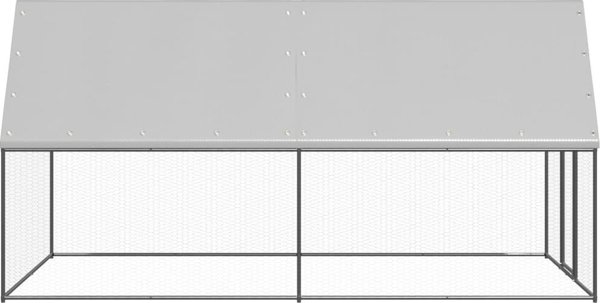 vidaXL εξωτερικό κλουβί για κοτόπουλα, 2x4x2 μ., γαλβανισμένο ατσάλι