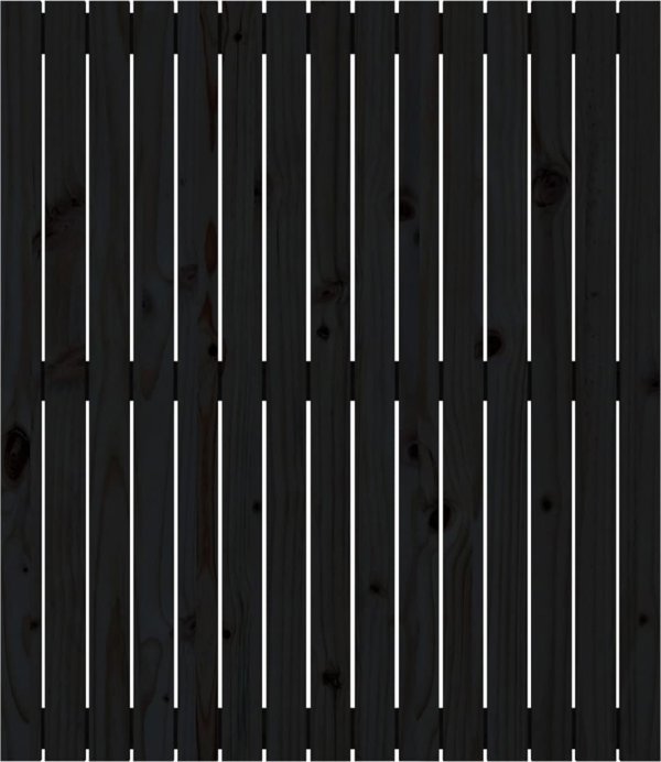 vidaXL Κεφαλάρι κρεβατιού, μαύρο, 95,5x3x110 cm, φυσικό πεύκο