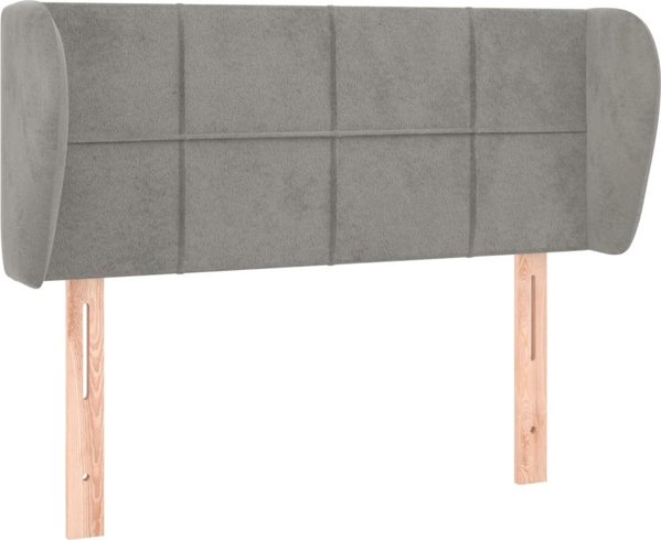 vidaXL Zaglothek Uszak jasnoszary 103x23x78/88 cm aksamitny