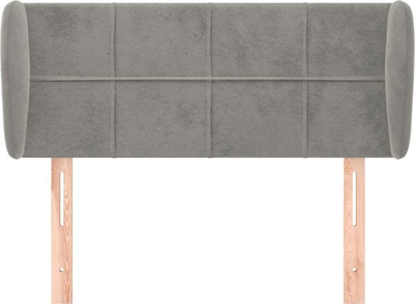 vidaXL Zaglothek Uszak jasnoszary 103x23x78/88 cm aksamitny
