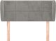 vidaXL Zaglothek Uszak jasnoszary 103x23x78/88 cm aksamitny