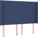 vidaXL Λουζκο κοντινεντάλ με στρώμα, μπλε 140x190 εκ, ύφασμα