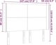 vidaXL Κεφαλάρι κρεβατιού με LED, Ροζ, 147x16x118/128 εκ., βελούδο