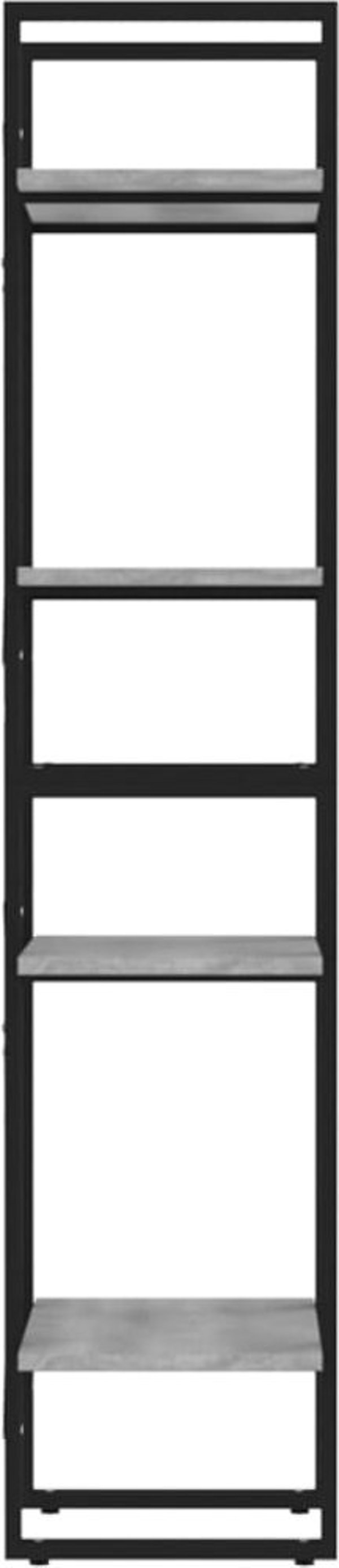 vidaXL Ράφι βιβλίων με 4 ραφιά, γκρι δρυς σονόμα, 40x30x140 cm