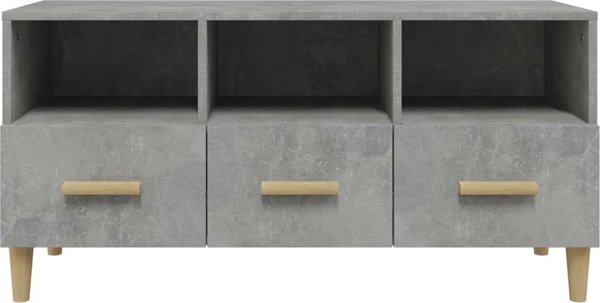 vidaXL Szafka pod telewizor, szarosc betonu, 102x36x50 cm