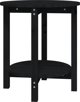 vidaXL vidaXL Stolik kawowy, czarny,  55x60 cm, lite drewno sosnowe