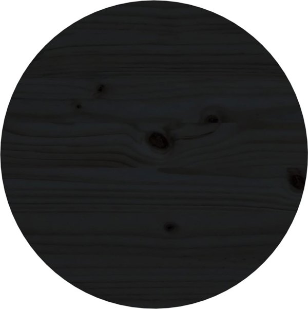 vidaXL vidaXL Stolik kawowy, czarny,  55x60 cm, lite drewno sosnowe