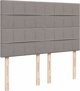 vidaXL Κρεβάτι Continental με στρώμα, taupe ύφασμα, 140x200 cm