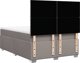 vidaXL Κρεβάτι Continental με στρώμα, taupe ύφασμα, 140x200 cm