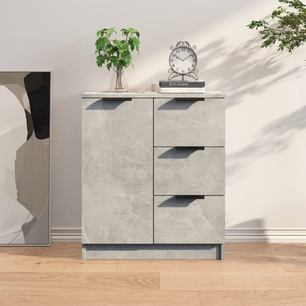vidaXL Ντουλάπι, γκρι τσιμέντο χρώμα, 60x30x70 εκ., ξυλοπολυμερές υλικό