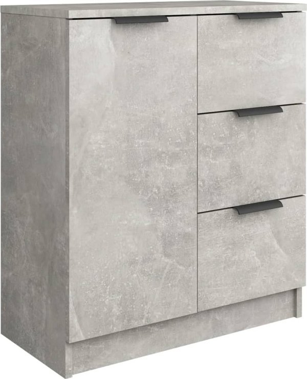 vidaXL Ντουλάπι, γκρι τσιμέντο χρώμα, 60x30x70 εκ., ξυλοπολυμερές υλικό
