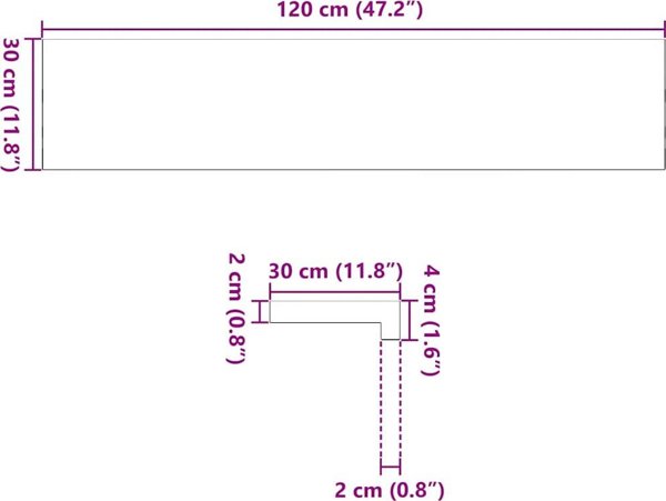 vidaXL Σκαλοπάτια σκαλοπατιών, 4 τεμάχια, καφέ 120x30x2 εκ., μασίφ δρύινο ξύλο