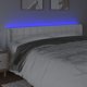 vidaXL Κεφαλάρι κρεβατιού με LED, λευκό, τεχνητό δέρμα, 203x16x78/88 cm