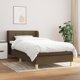 vidaXL Κρεβάτι Continental με στρώμα, καφέ, ύφασμα, 100x200 εκ