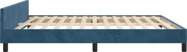vidaXL Κρεβατοκάμαρα με Κεφαλάρι, Σκούρο Μπλε, 180x200 cm, Βελούδινη