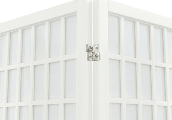 vidaXL Αναδιπλούμενο παραβάν 4 πάνελ, ιαπωνικό στιλ, 160x170 cm, λευκό