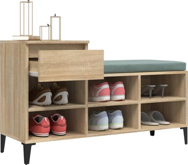 vidaXL Szafka na buty, dub sonoma, 102x36x60 cm