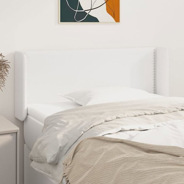 vidaXL Προσκεφαλάς uszak λευκό 103x16x78/88 cm συνθετικό δέρμα