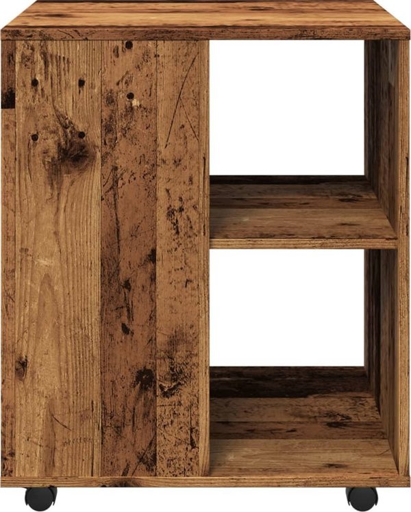 vidaXL Ντουλάπι με ροδάκια, παλιό ξύλο, 60x53x72 εκ.