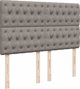 vidaXL Κρεβάτι κοντινεντάλ με στρώμα, taupe, ύφασμα, 140x190 cm