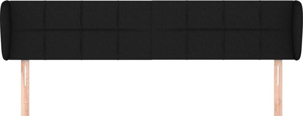vidaXL Κεφαλάρι uszak, μαύρο, 203x23x78/88 εκ., ύφασμα