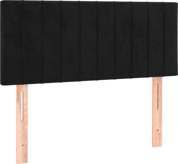 vidaXL Κρεβάτι τύπου continental με στρώμα 80x200 cm, μαύρο, βελούδο