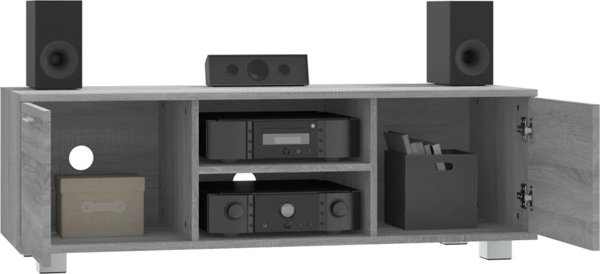 vidaXL Έπιπλο τηλεόρασης σε χρώμα Sonoma γκρι δρυς, 120x40,5x35 cm