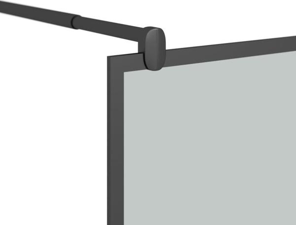 vidaXL Διαχωριστικό ντουζ 80x195 cm, σκουρόχρωμο γυαλί ESG, μαύρο