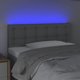 vidaXL Zaglowek do lozka me LED, jasnoszary, 100x5x78/88 cm, tkanina