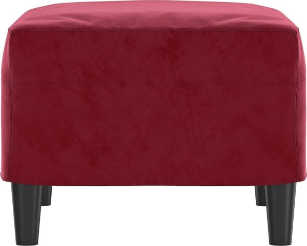 vidaXL Υποπόδιο κόκκινου κρασιού 60x50x41 cm βελούδο
