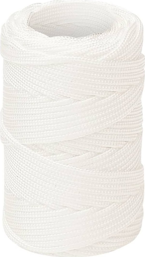 vidaXL Μονόχρωμο ναυτικό σχοινί, λευκό, 2 mm x 50 m, πολυπροπυλένιο