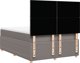 vidaXL Κρεβάτι Κοντινεντάλ με Στρώμα, Taupe, Ύφασμα 140x200 εκ.
