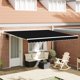 vidaXL Manualna Markiza Chowana Czarna 400x350 cm